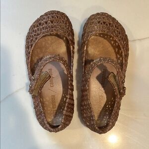 Mini Melissa Brown Woven Dress Shoes